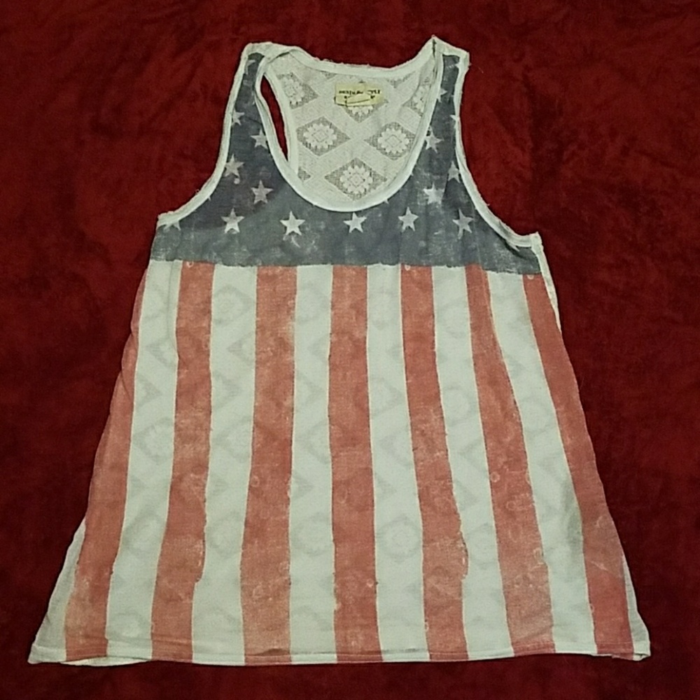 American flag tank top